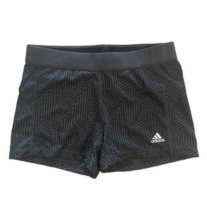 Adidas Shorts - Black and Gray Geometric Pattern - Bike Shorts